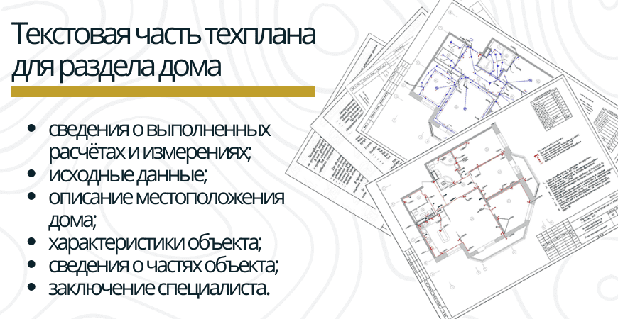 Текстовая часть техплана для раздела дома в Тосно